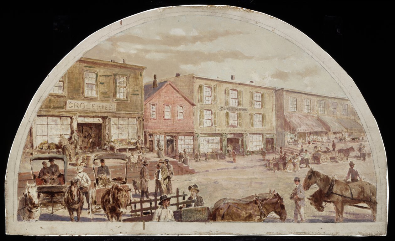 Clark Street, Between Lake ja Randolph Streets, 1857, 1900 tekijältä Lawrence Carmichael Earle