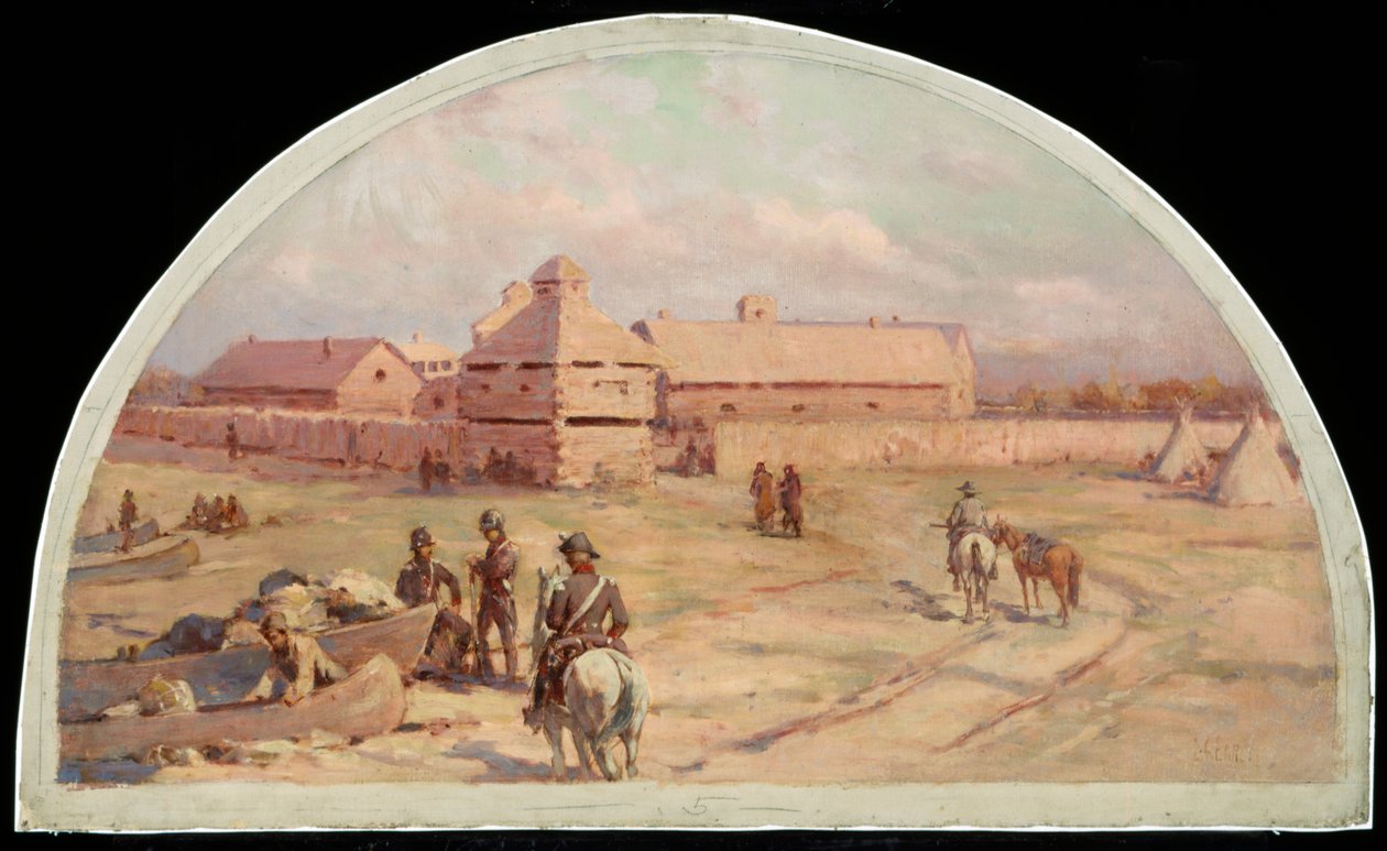 Ensimmäinen Dearbornin linnake, 1803, 1900 tekijältä Lawrence Carmichael Earle