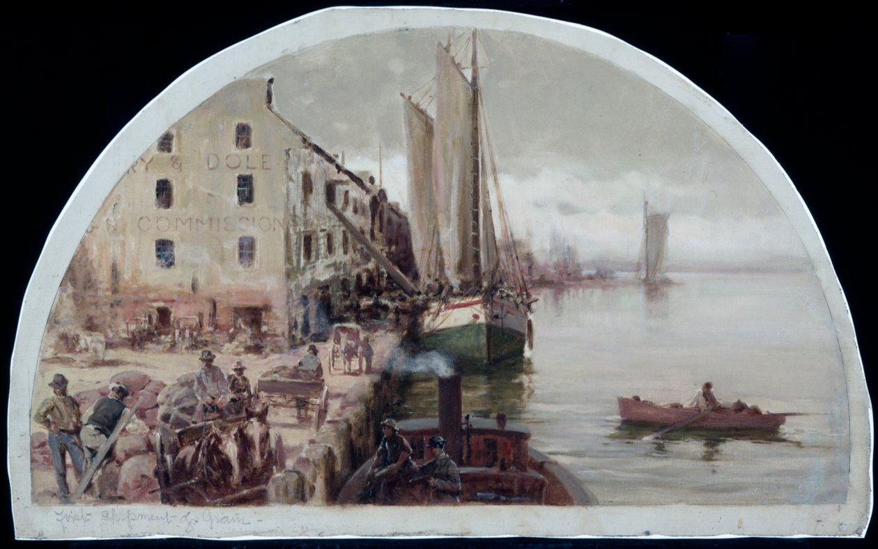 Ensimmäinen viljahissi Chicagossa, 1838, 1900 tekijältä Lawrence Carmichael Earle
