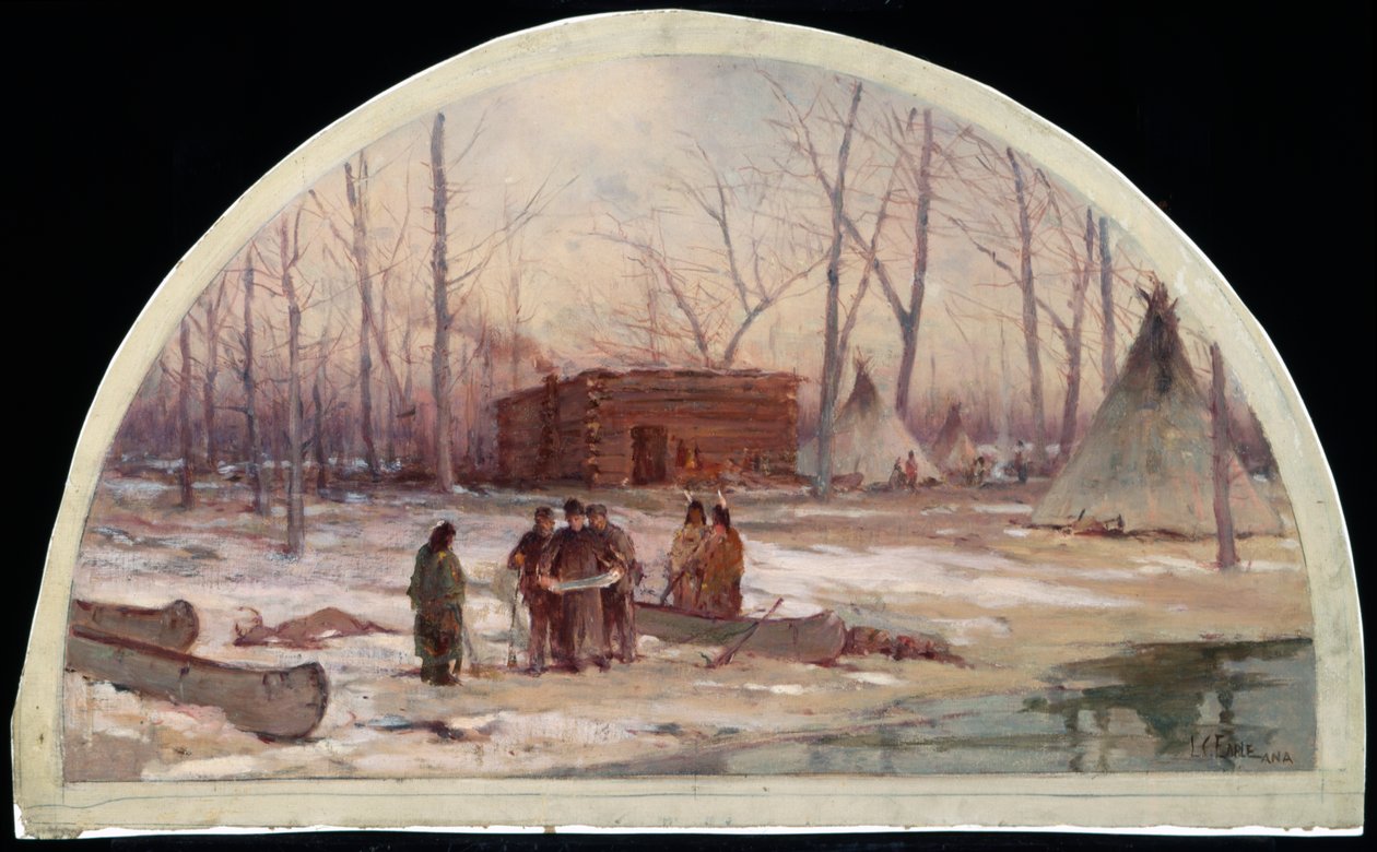 Isä Marquetten talvikortteli, 1674, 1900 tekijältä Lawrence Carmichael Earle