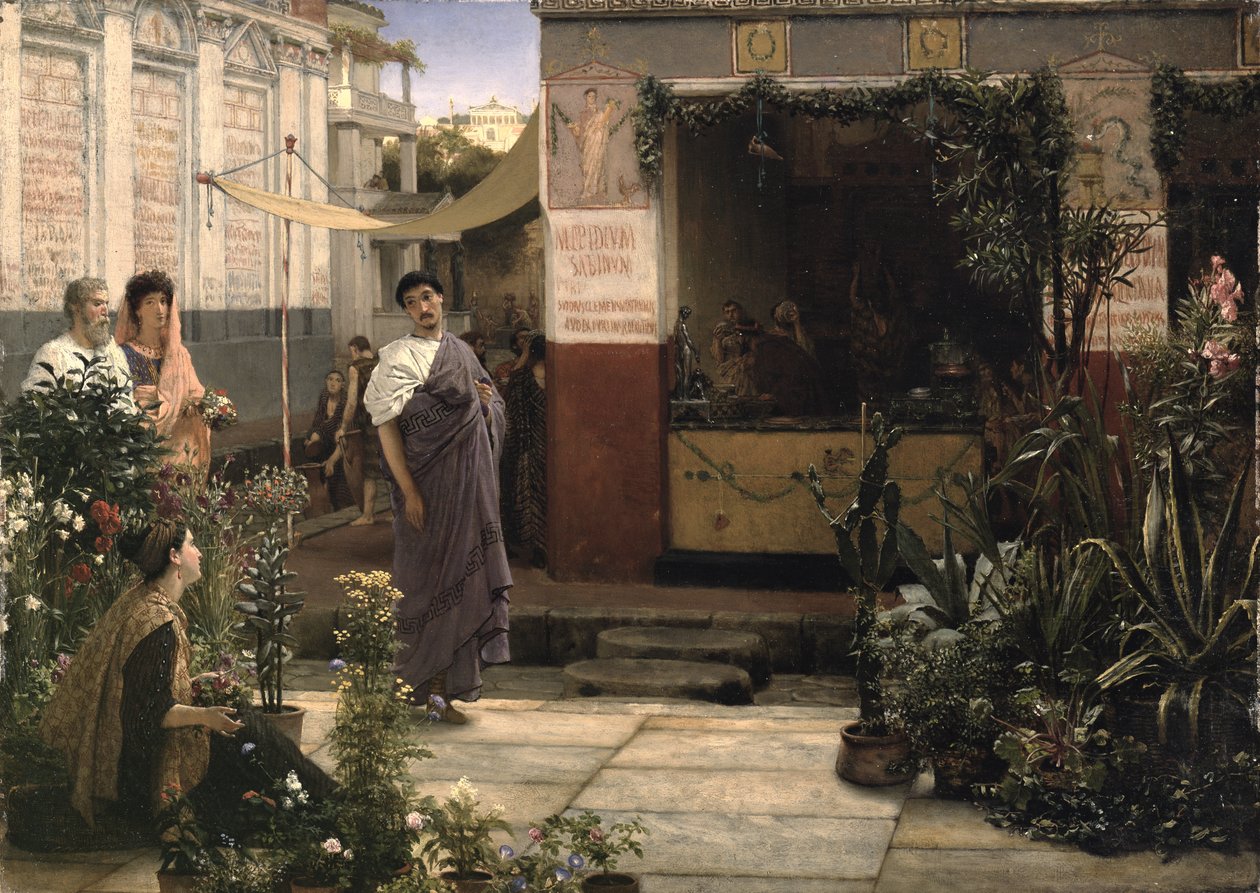 Roomalainen kukkatori tekijältä Lawrence Alma Tadema