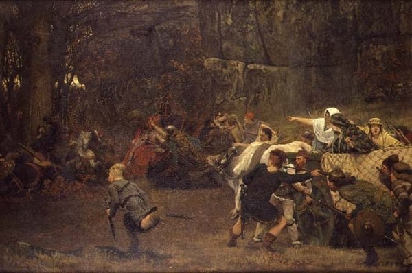 Gunthram Bose ja hänen tyttärensä, 572 jKr tekijältä Lawrence Alma Tadema