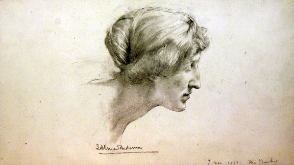 Muotokuvatutkimus neiti Barberista tekijältä Lawrence Alma Tadema
