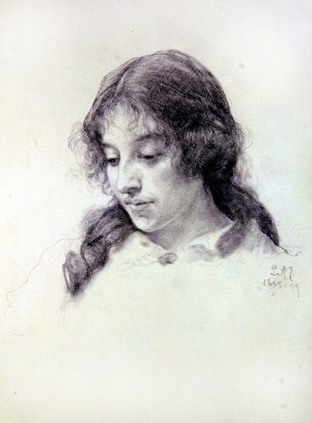 Muotokuvatutkimus neiti Raven-Hillistä tekijältä Lawrence Alma Tadema