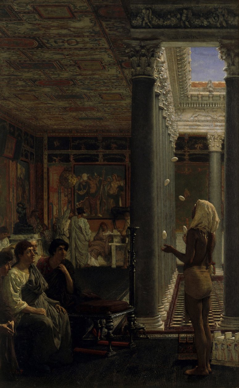 Jonglööri, 1870 tekijältä Lawrence Alma Tadema