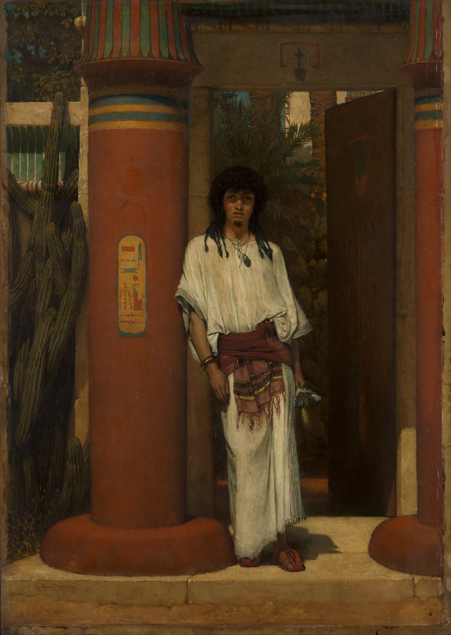 Egyptiläinen ovella, 1865. tekijältä Lawrence Alma Tadema