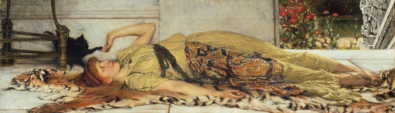 Leikkipuutarha, 1875 tekijältä Lawrence Alma Tadema