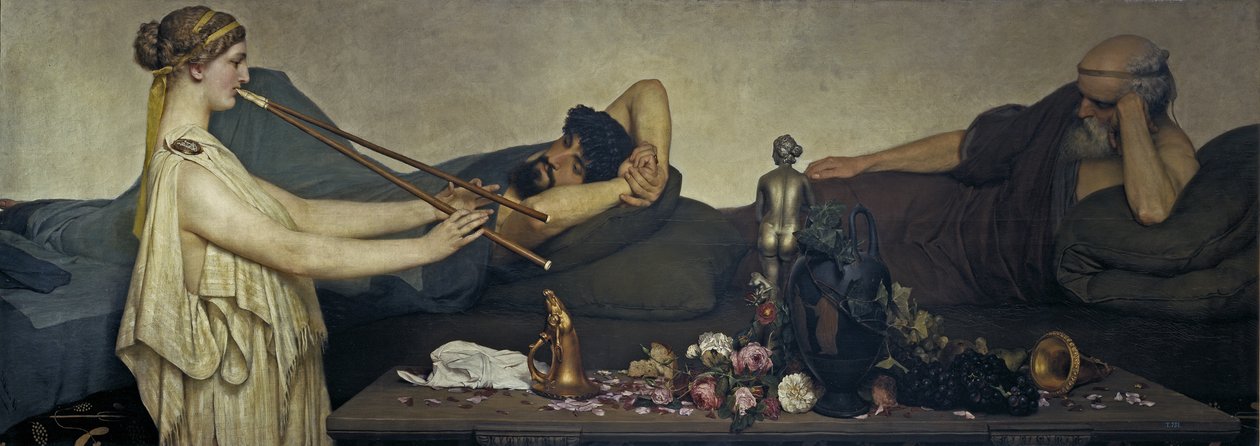 Pompeian kohtaus tai Siesta tekijältä Lawrence Alma Tadema