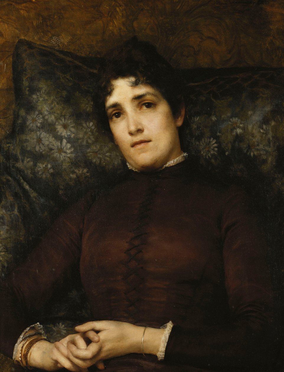 Rouva Frank D. Milletin muotokuva, 1886 tekijältä Lawrence Alma Tadema