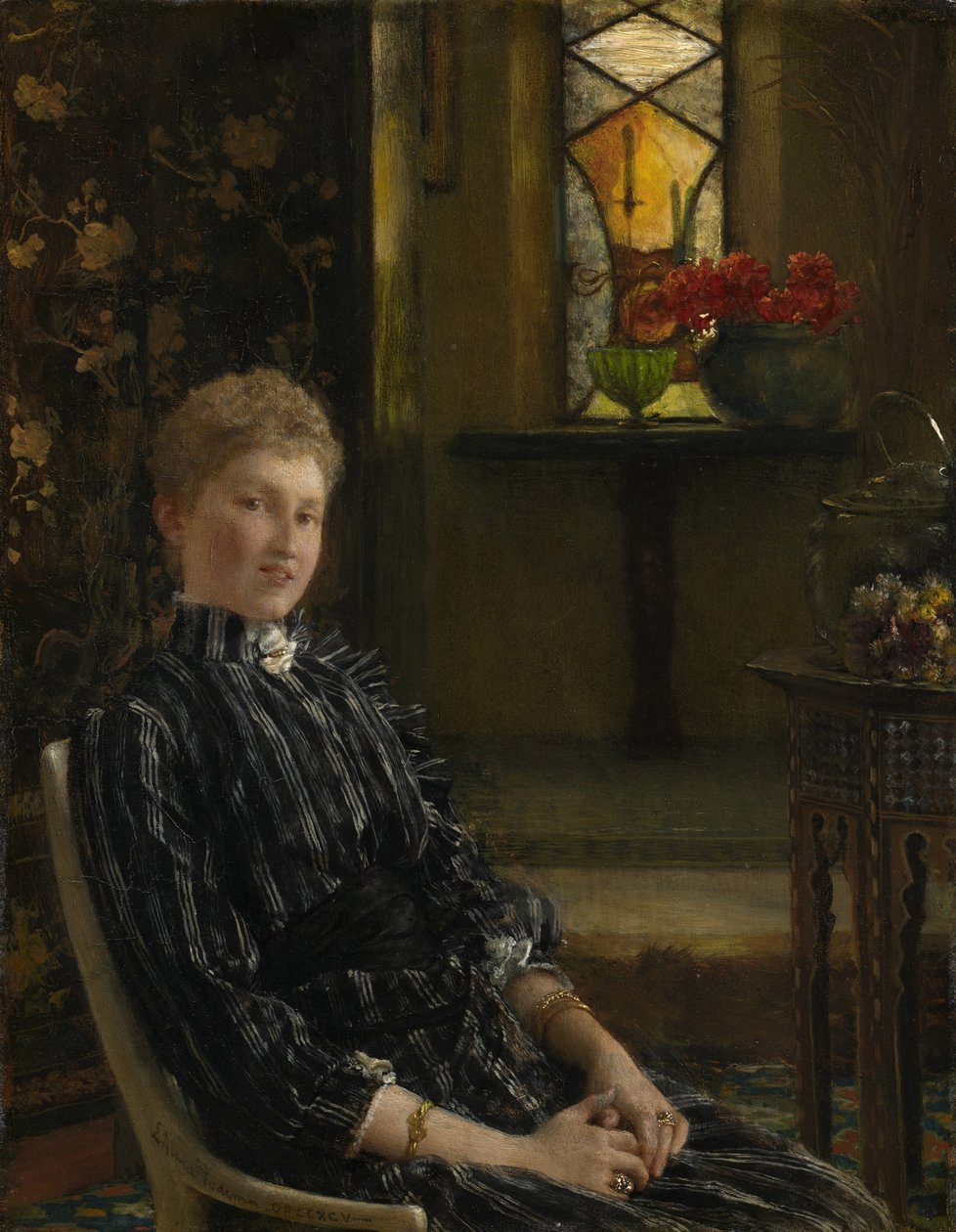 Rouva Ralph Sneydin muotokuva, 1889 tekijältä Lawrence Alma Tadema
