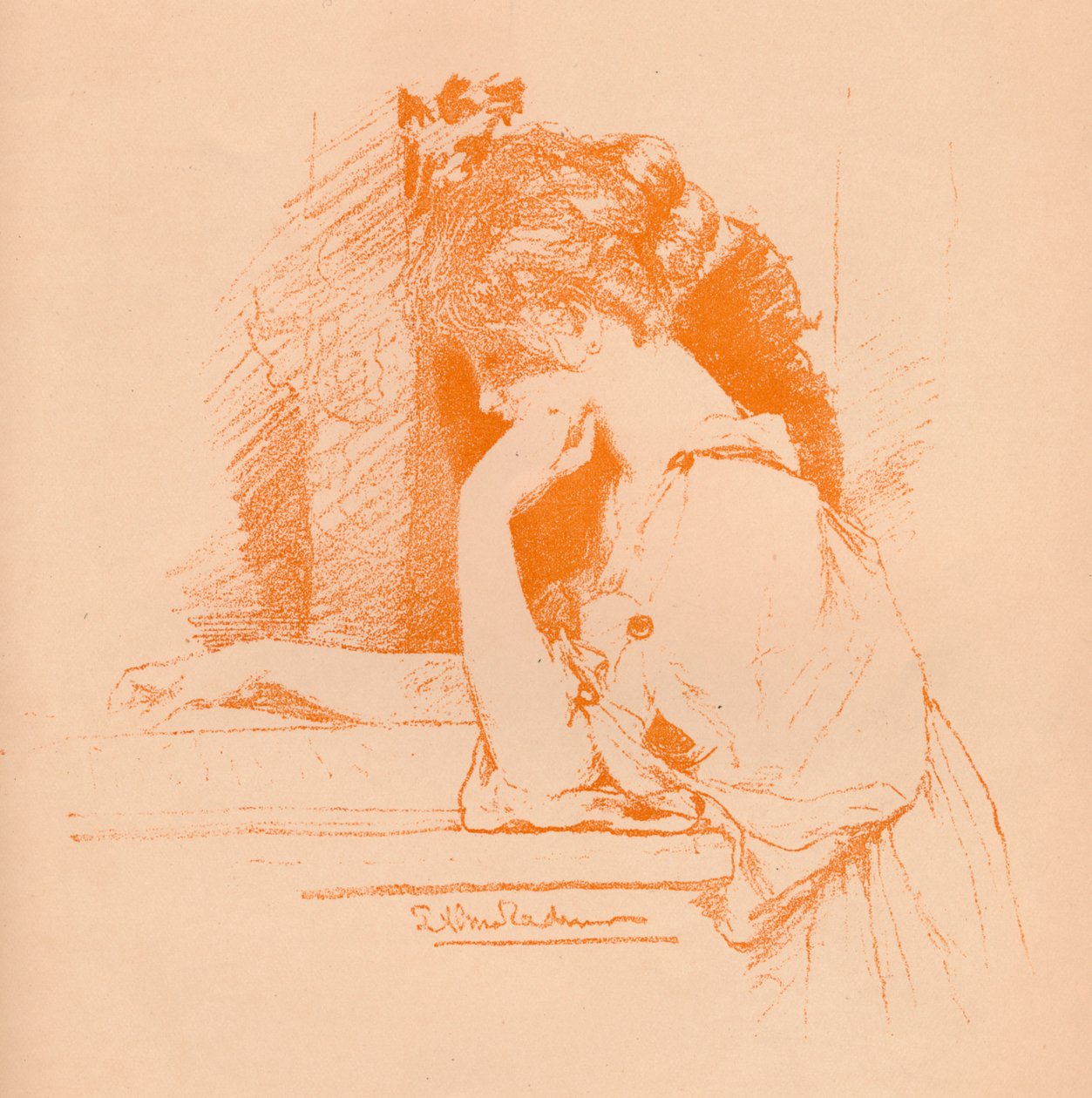 Luonnos tytöstä, c1885, 1896 tekijältä Lawrence Alma Tadema