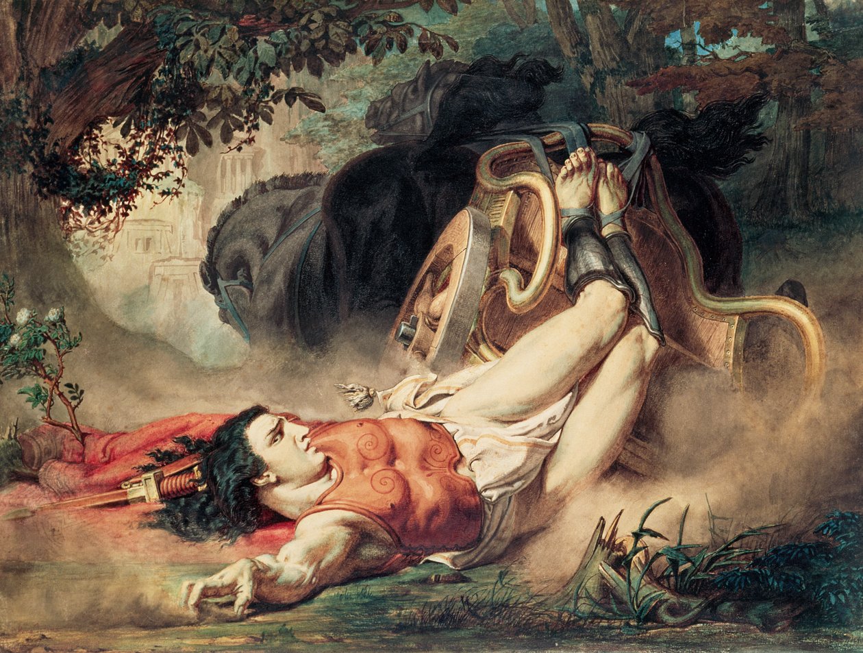 Hippolyten kuolema, 1860 tekijältä Lawrence Alma Tadema