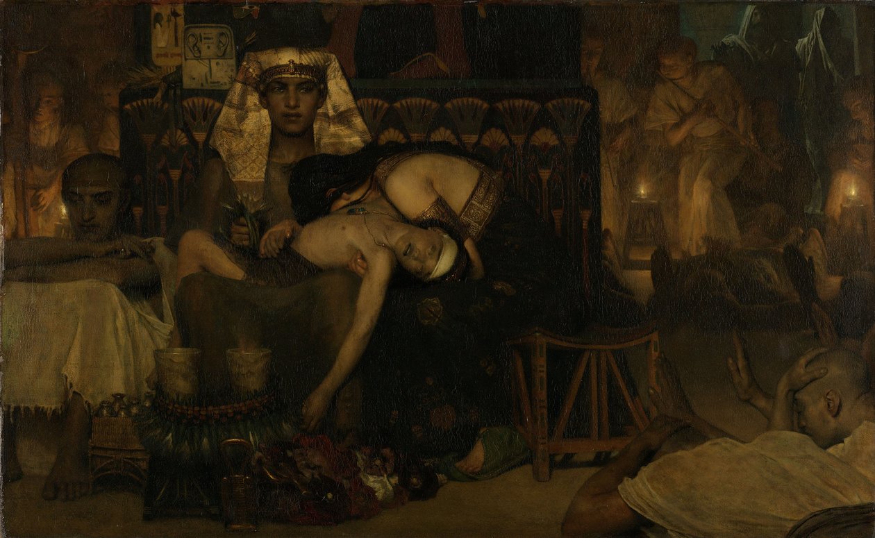 Faraon esikoisen Pojan kuolema tekijältä Lawrence Alma Tadema