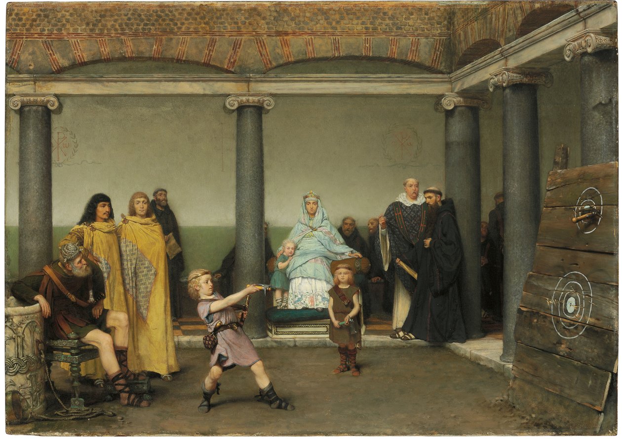 Clotilden ja Clovisin lasten koulutus, 1868 tekijältä Lawrence Alma Tadema