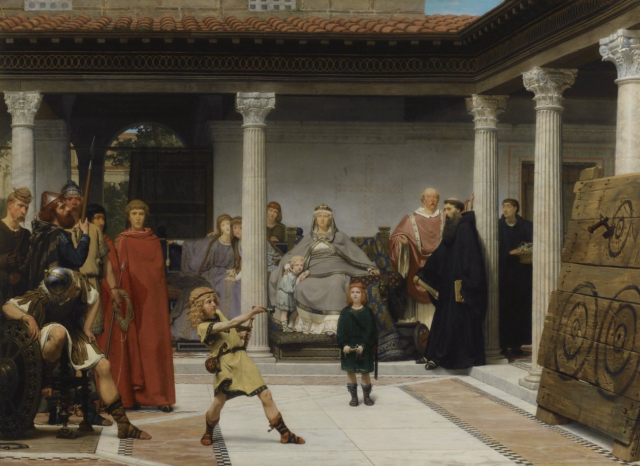 Clovisin lasten koulutus, 1861 tekijältä Lawrence Alma Tadema