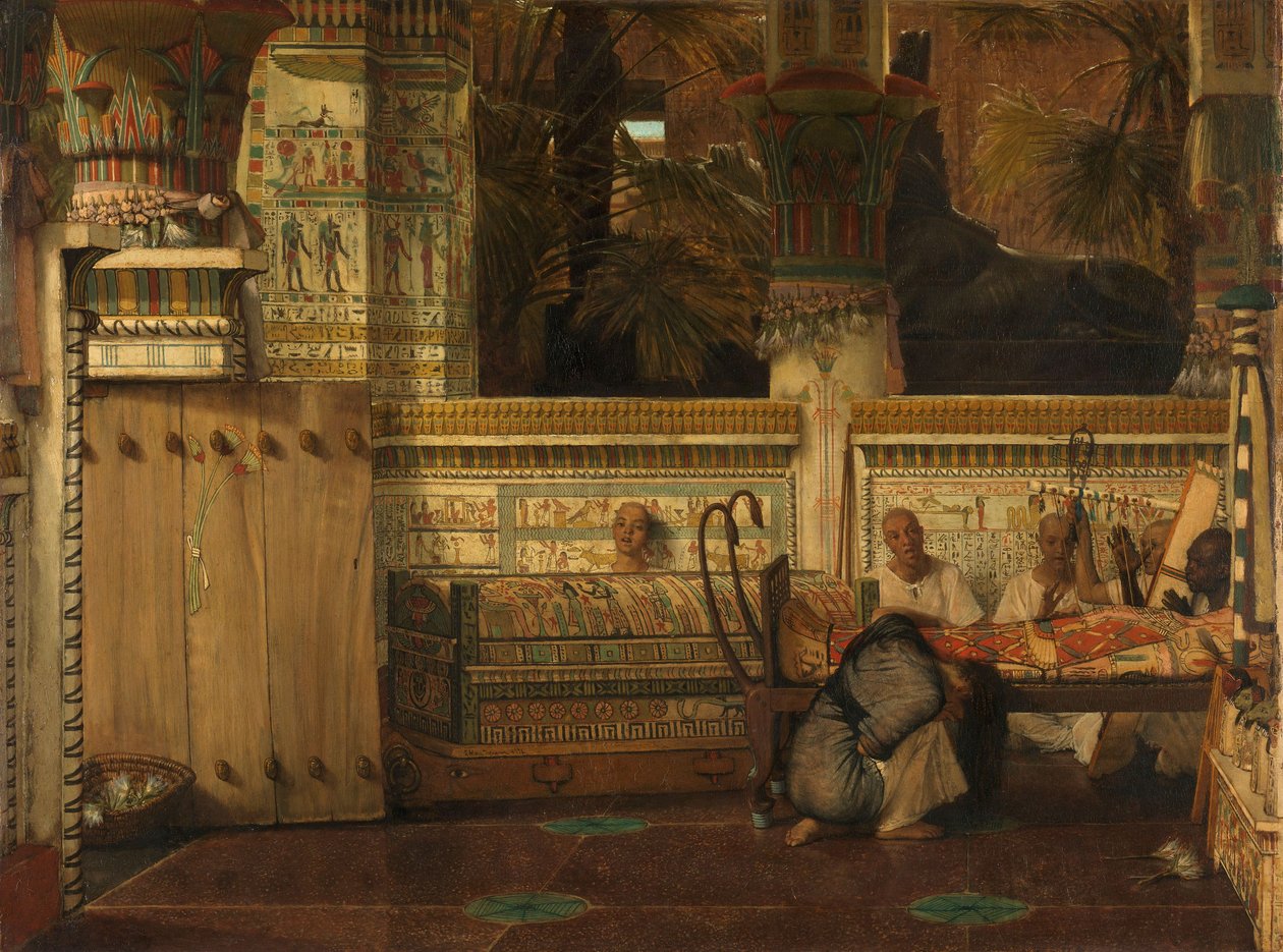 Egyptiläinen leski, 1872 tekijältä Lawrence Alma Tadema