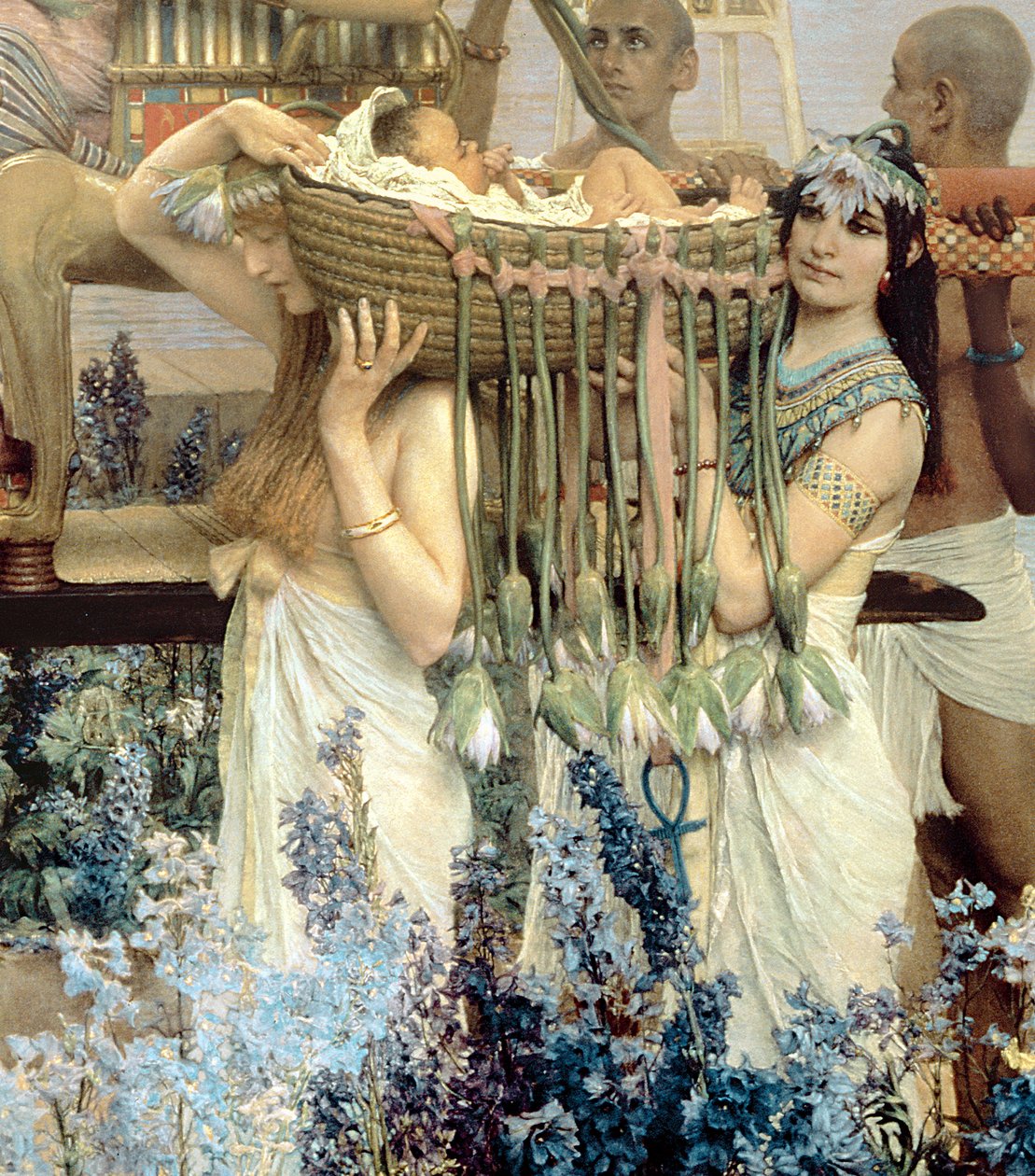 Faaraon tyttären Mooseksen löytäminen tekijältä Lawrence Alma Tadema
