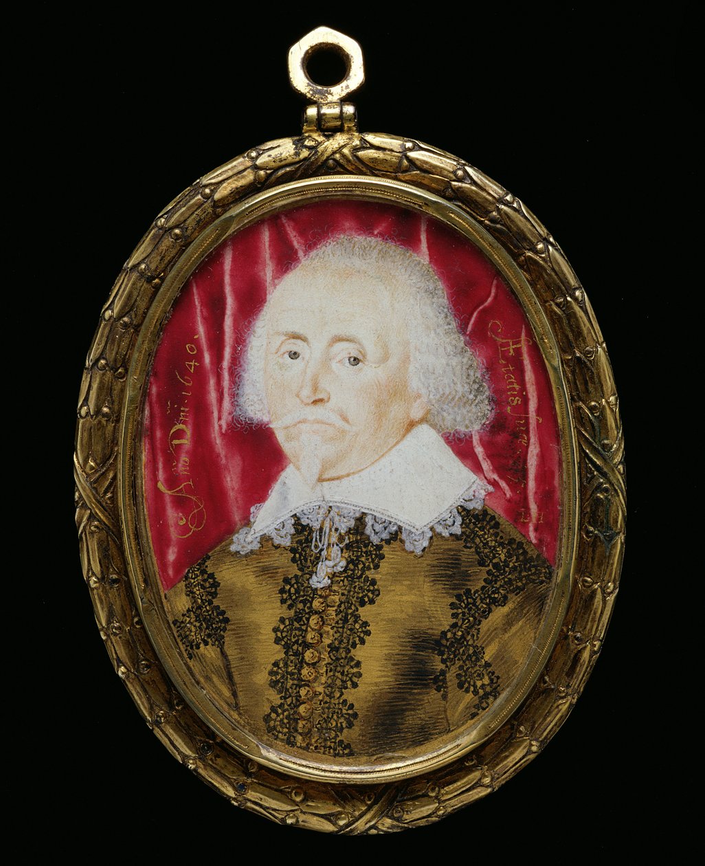 Pienoiskuva tuntemattomasta miehestä, 1640 (wc vellum) tekijältä Lawrence Hilliard