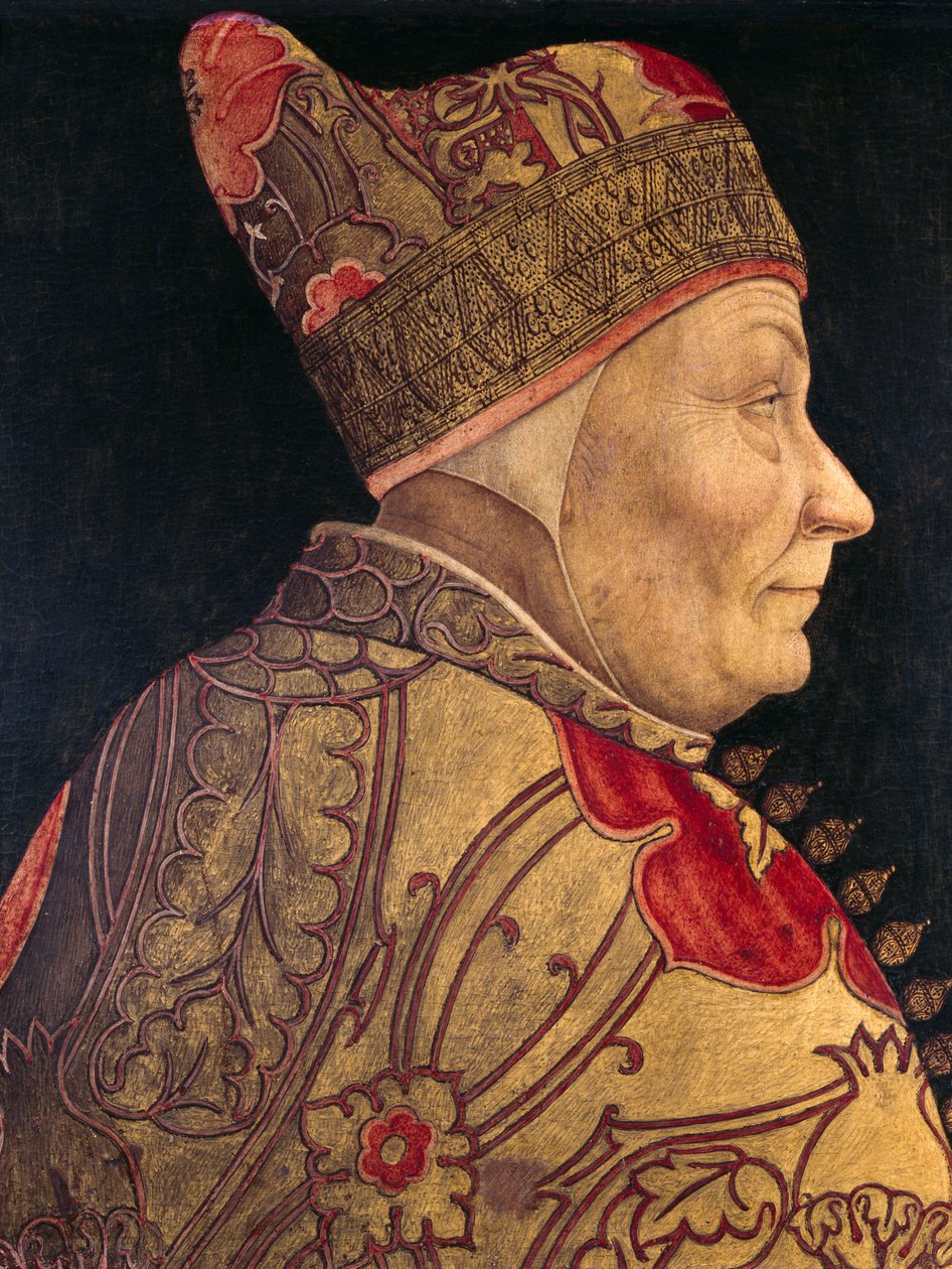 Doge Francesco Foscarin (1373-1457) muotokuva, Lazzaro Bastianin (1429-1512) maalaus, öljytaulu, 52x41 cm tekijältä Lazzaro Bastiani