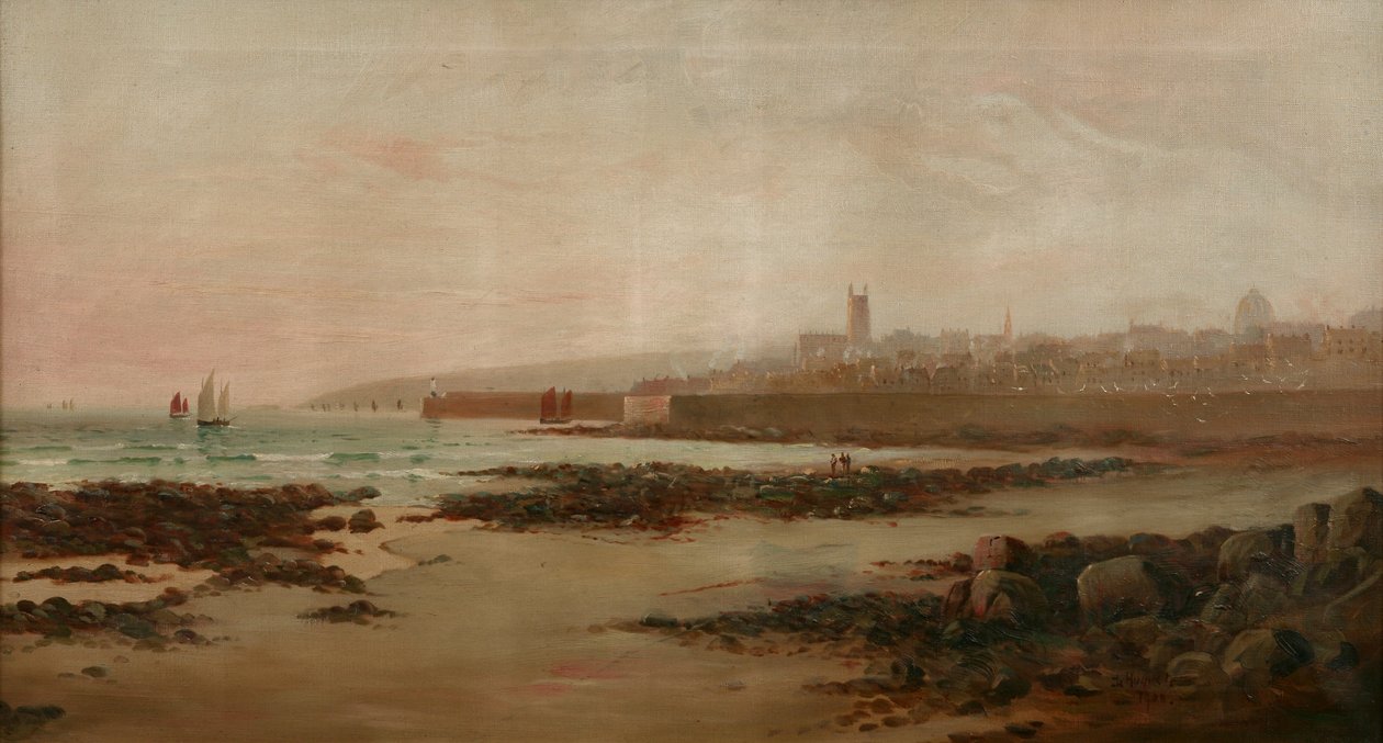 Penzance Chyandour Beachiltä, 1900 tekijältä Le Huguet Le Huguet