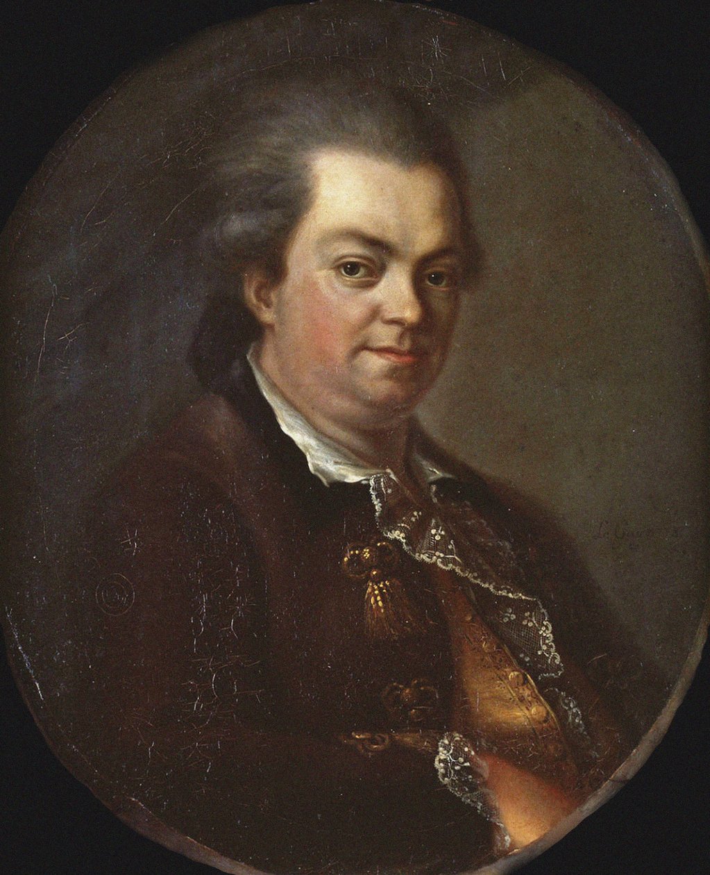 Joseph (Giuseppe) Balsamon muotokuva, nimeltä Alessandro, Cagliostron kreivi (1743-1795), seikkailija ja egyptiläisen vapaamuurarien riitin perustaja - Le Gay (aktiivinen 1778-1804) öljy kankaalle tekijältä Le Gay
