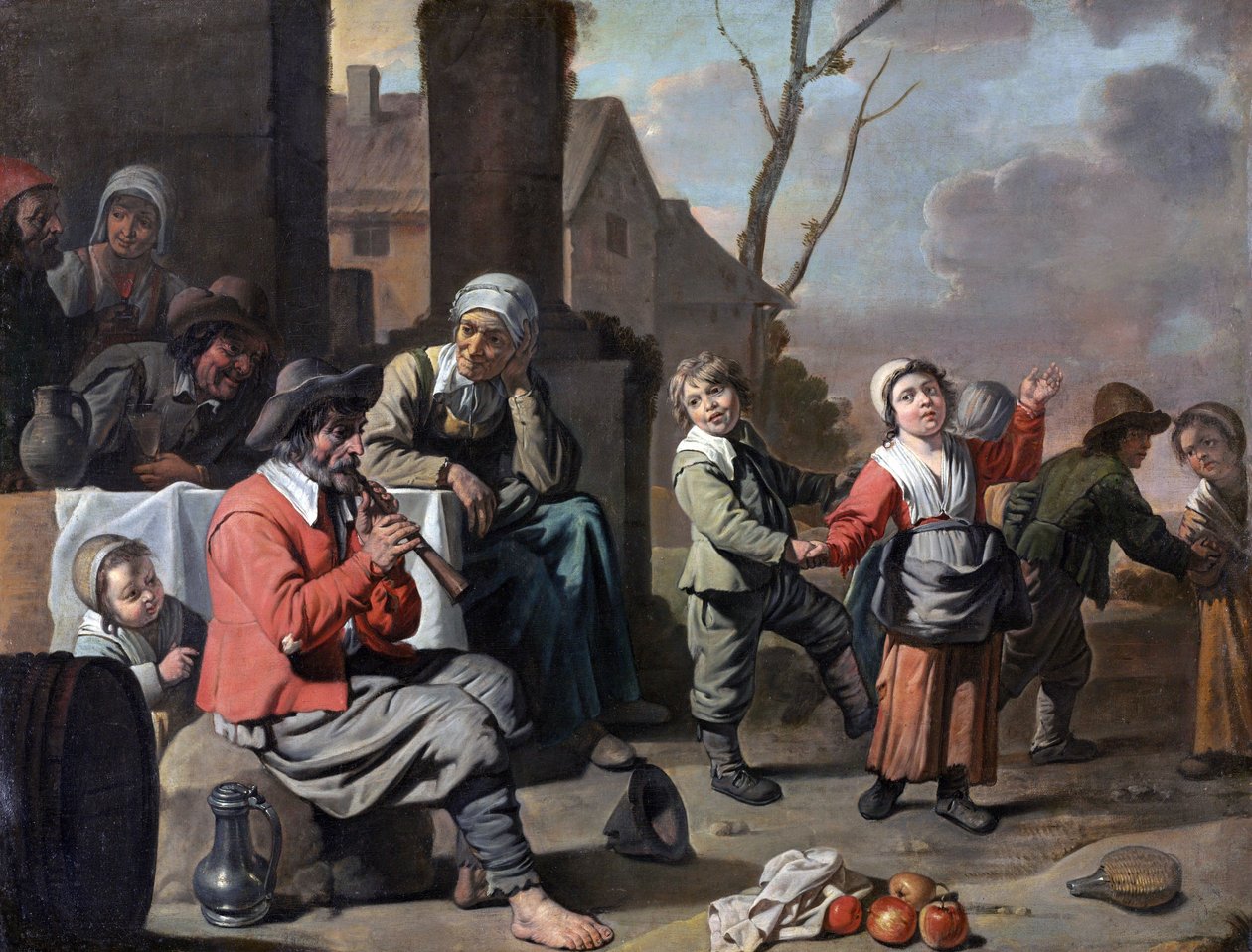 Le Nainin piiri - Talonpoikaislapset tanssivat, 1650-lukuFXD tekijältä Le Nain Brothers