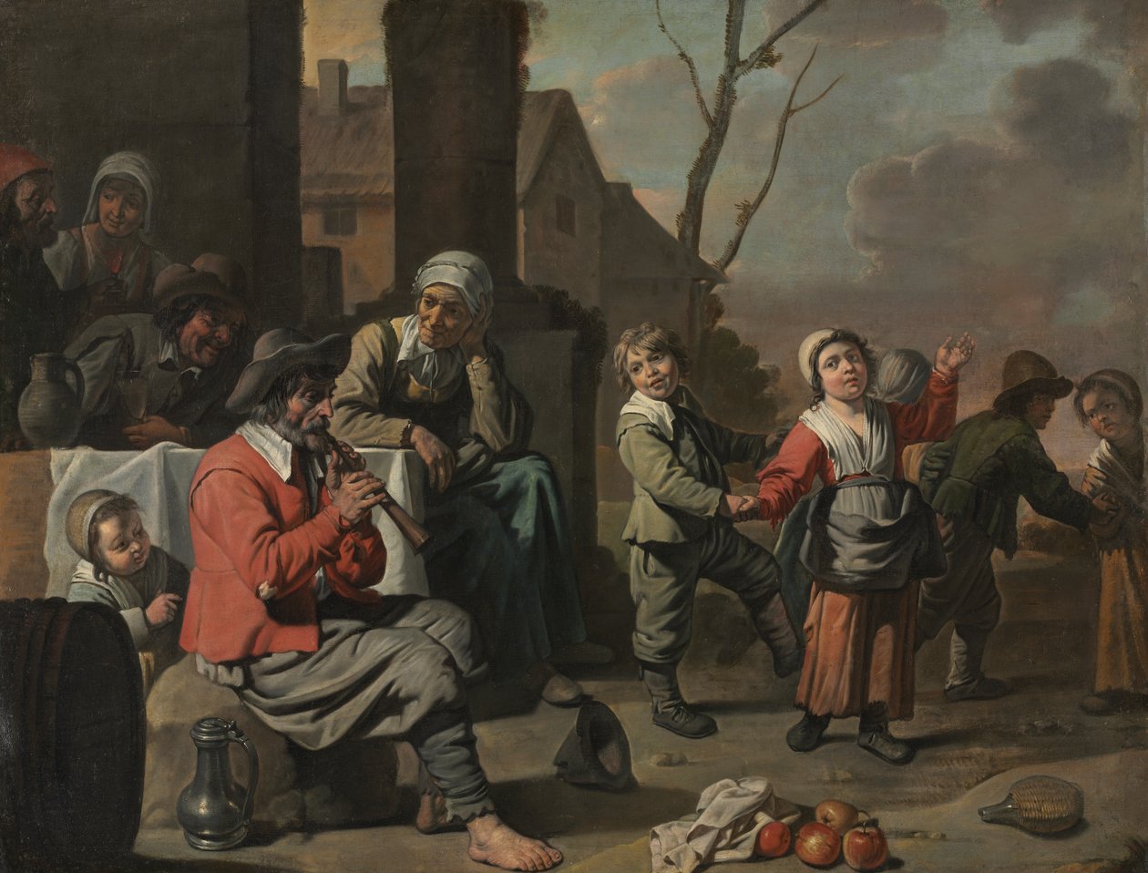 Le Nainin piiri - talonpoikaislapset tanssivat, 1650-luku tekijältä Le Nain Brothers