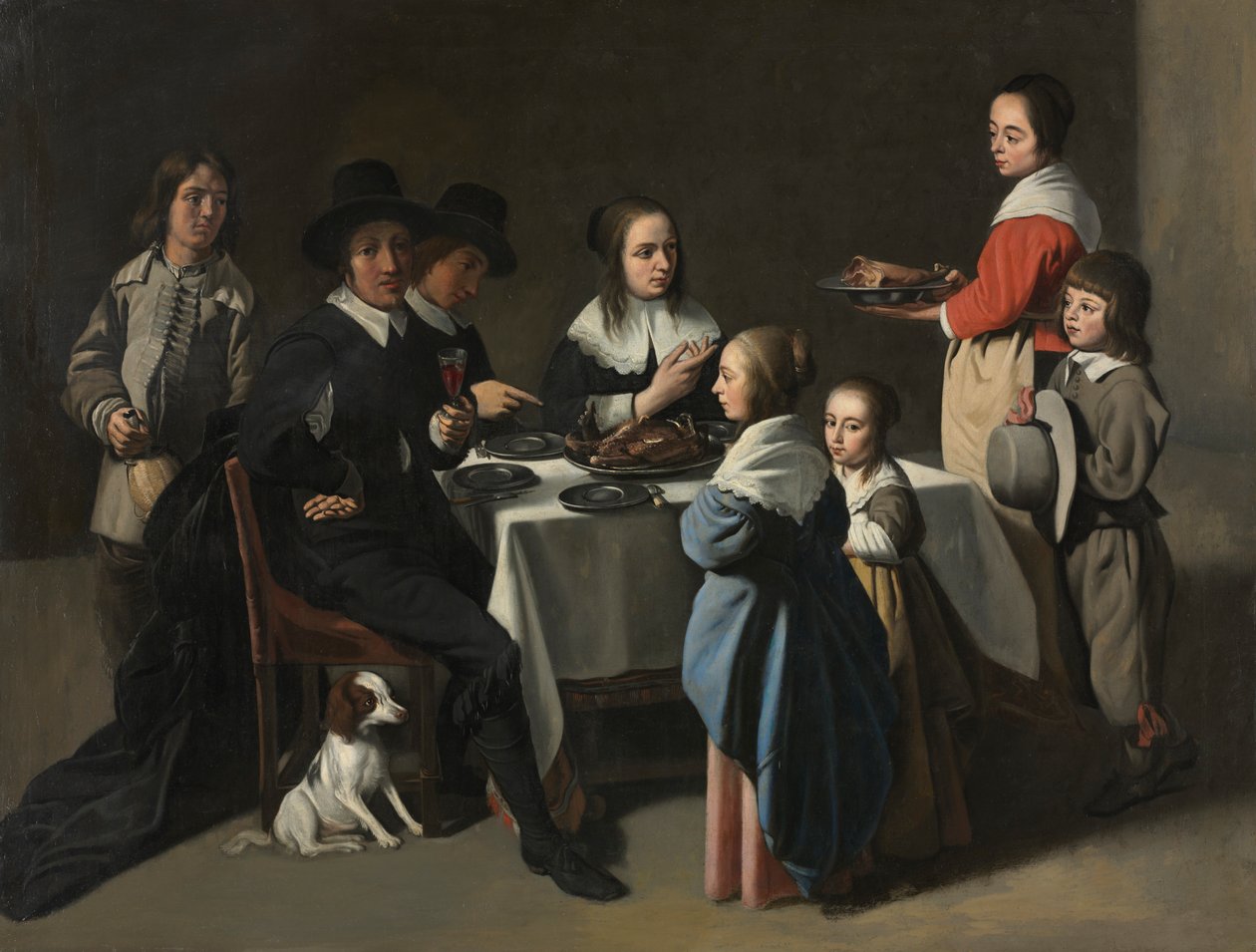 Perheateria, c. 1645-55 tai myöhemmin. tekijältä Le Nain family