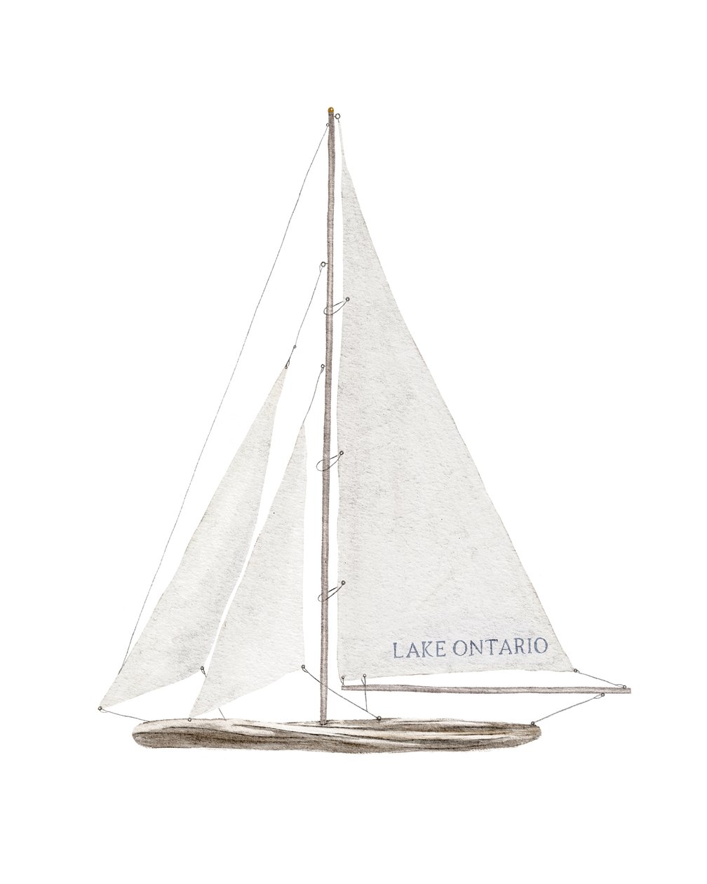 Lake Ontario Sailboat, n.2022 (sekatekniikka) tekijältä Leah Straatsma
