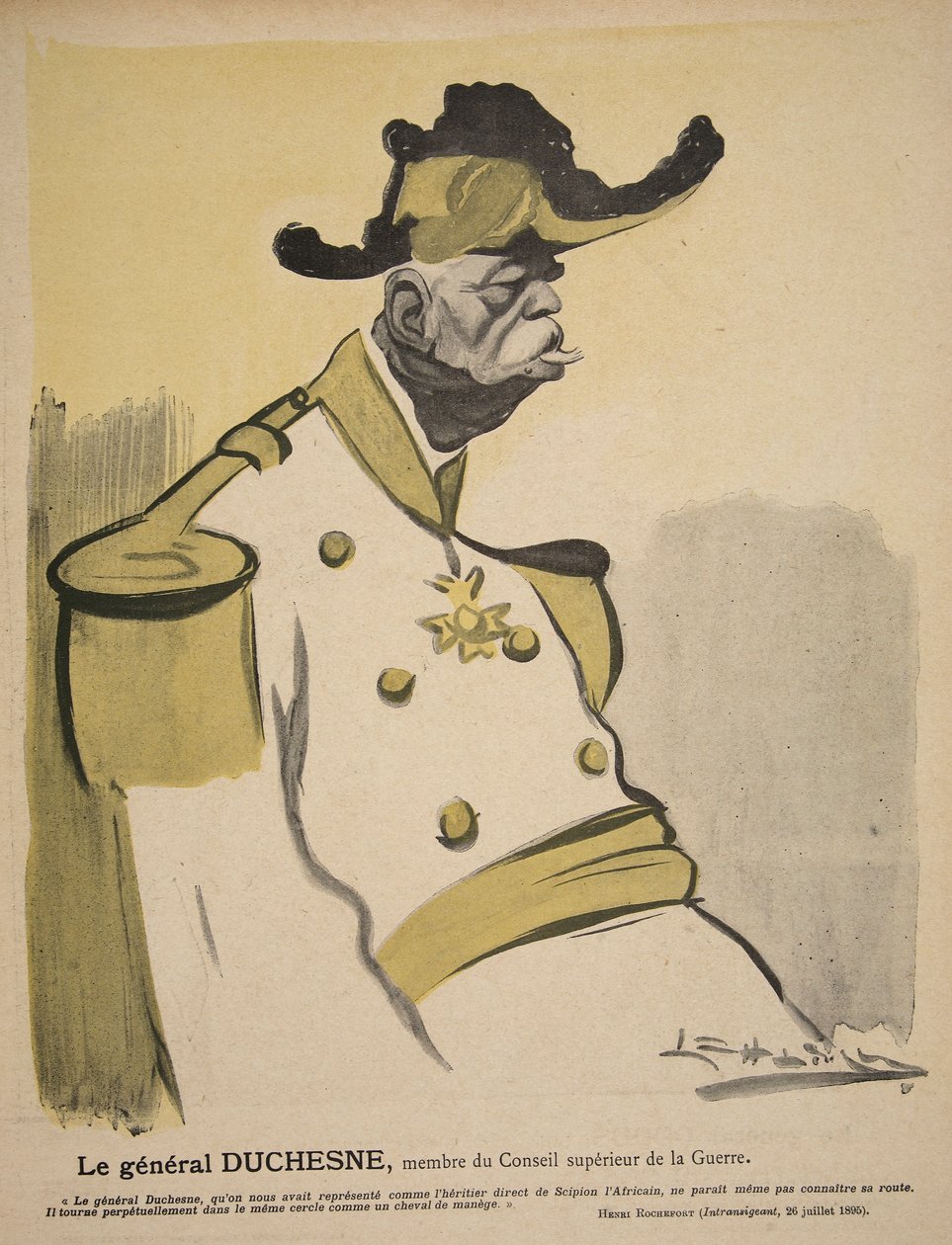 Kenraali Duchesne, sotaneuvoston jäsen, kuva "L