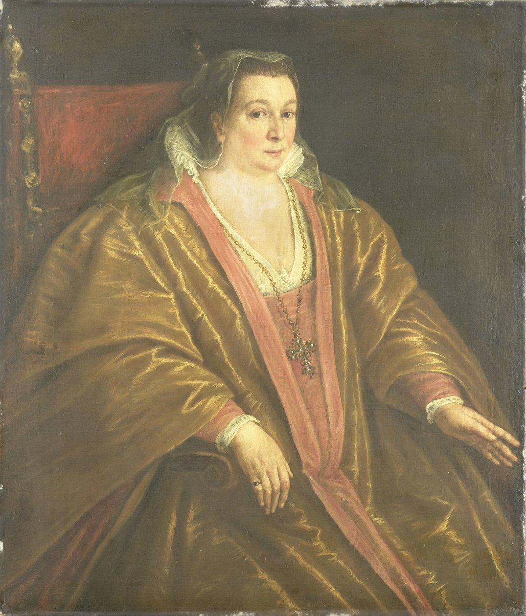 Naisen muotokuva, luultavasti Morosina Morosini, Venetsian dogen Marino Grimanin vaimo tekijältä Leandro Bassano (workshop of)