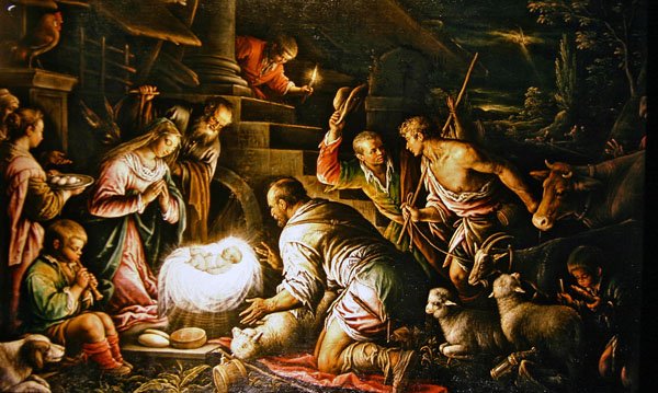 Adoration (öljy kankaalle) tekijältä Leandro da Ponte Bassano