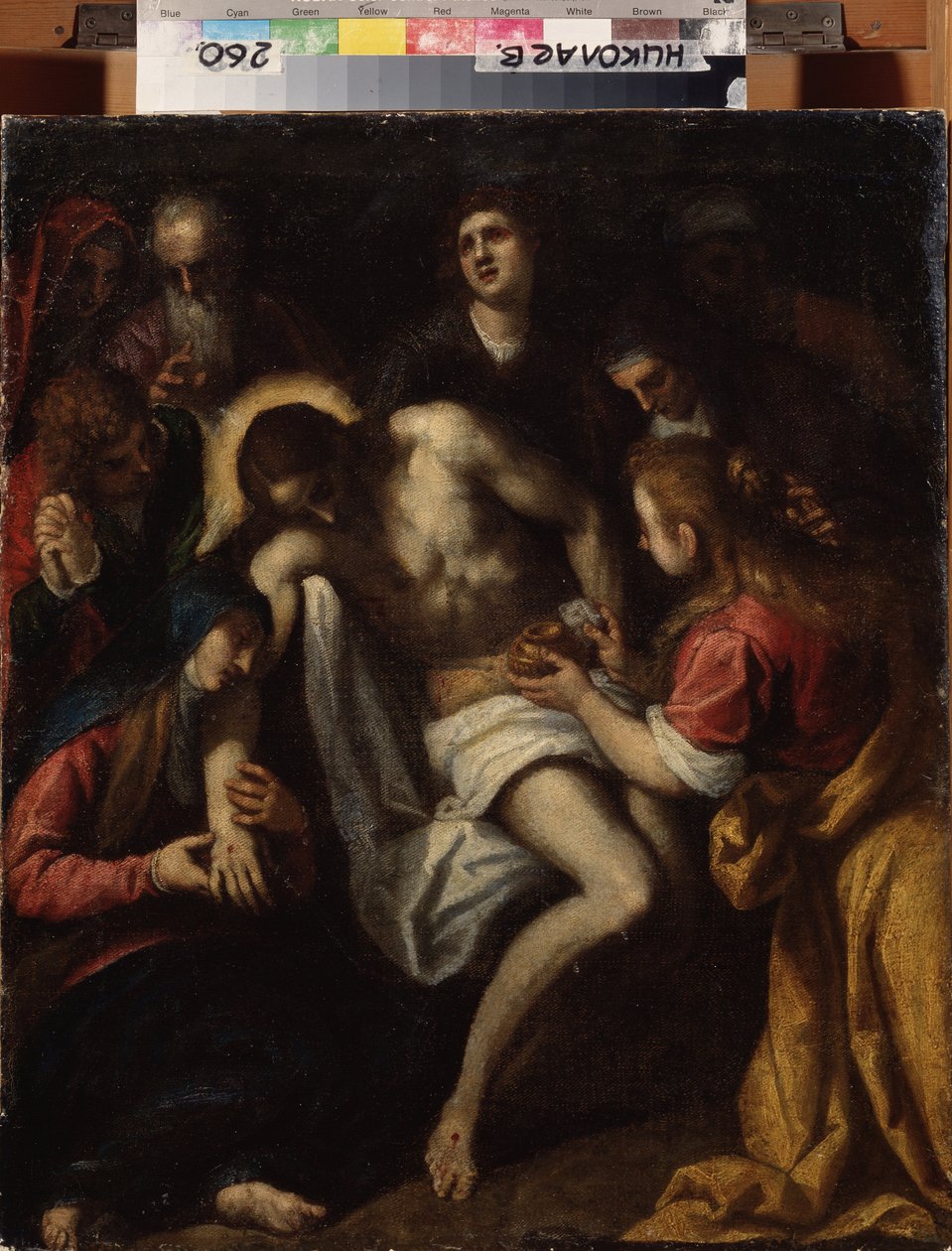 ""La deploration du christ"" (Valitus) Leandro Bassanon (1557-1622) maalaus Wereshchaginin alueellinen taidemuseo, Mykolaiv, Ukraina tekijältä Leandro da Ponte Bassano