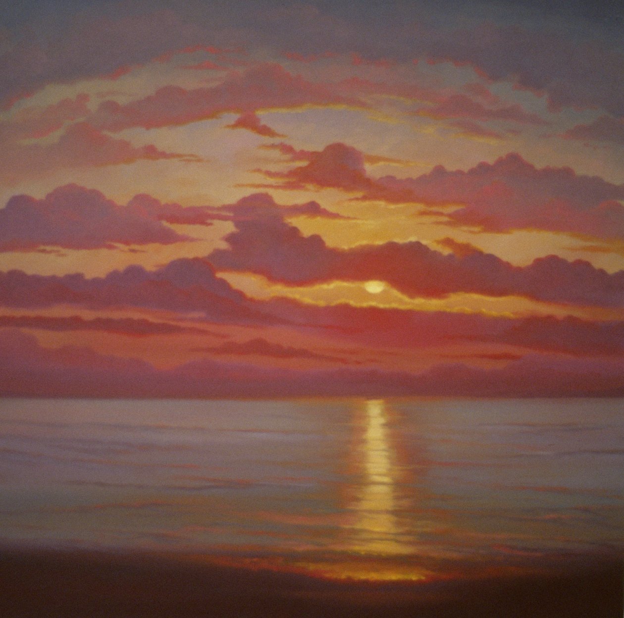 Northern Sea, 2005 Auringonlaskun merimaisema tekijältä Lee Campbell