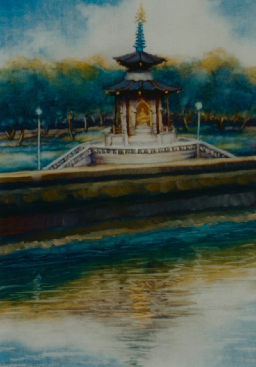 Peace Pagoda, 2005 (öljy paperille) Battersea Park tekijältä Lee Campbell