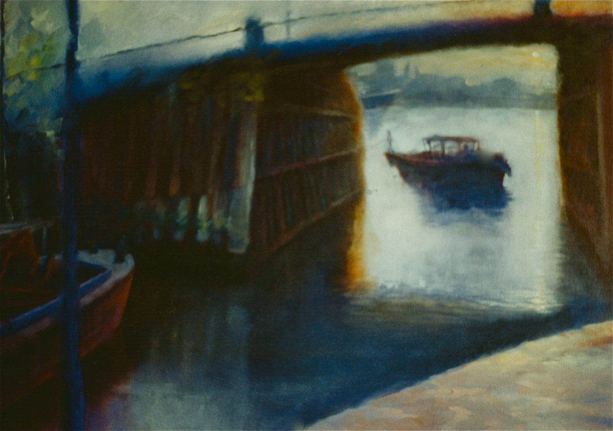 Suoja, 2000 Thames lighter Pimlicon satamalaituri. tekijältä Lee Campbell