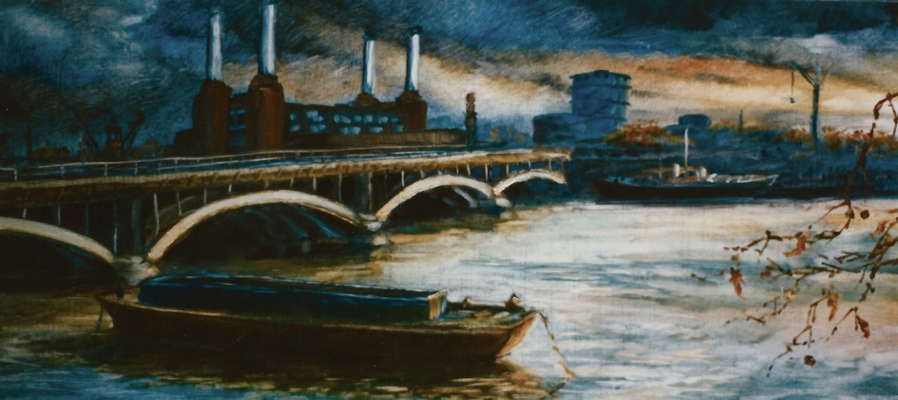 Thames Lighter Boat, 2000 (öljy paperille) tekijältä Lee Campbell