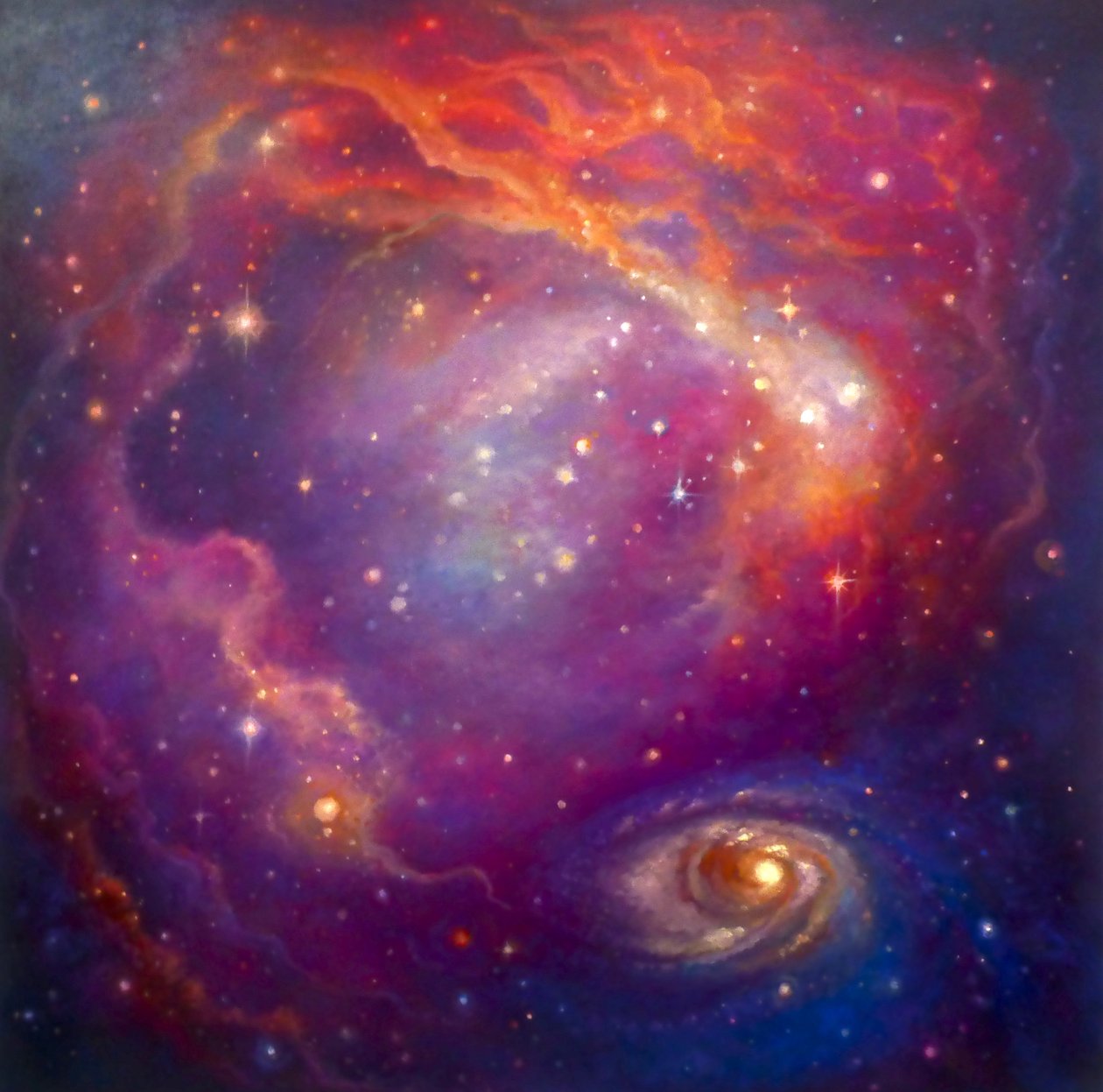 Nebula Amethyst, 2023 (öljy kankaalle) tekijältä Lee Campbell