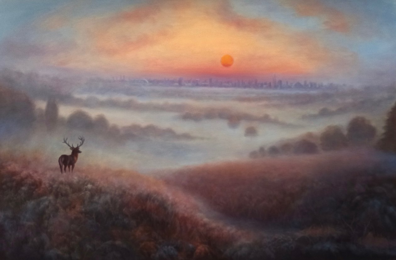 Richmond Dawn, 2021 (öljy kankaalle) tekijältä Lee Campbell
