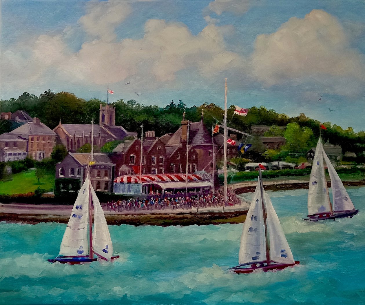Royal Yacht Squadron, 2021 (öljy kankaalle) tekijältä Lee Campbell