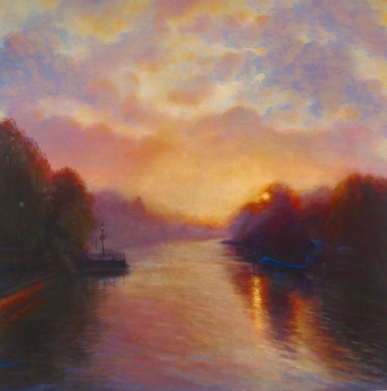September Morning River, 2023 (öljy kankaalle) tekijältä Lee Campbell
