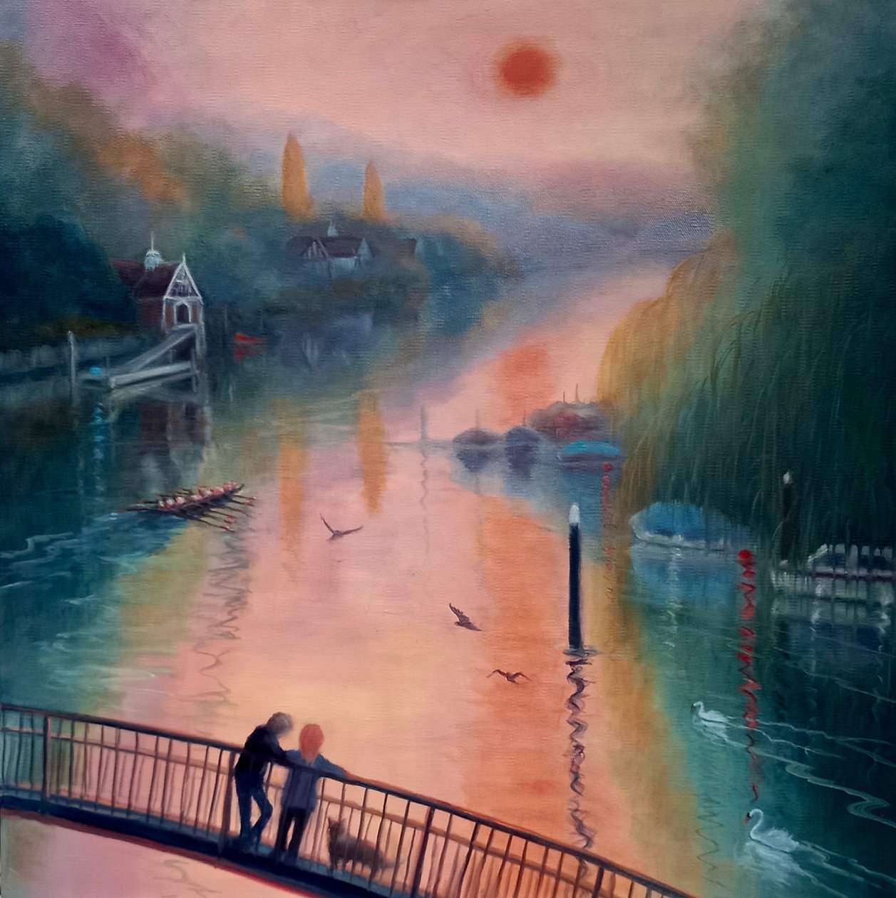Summer Morning, Eel Pie Island, Twickenham, 2021 tekijältä Lee Campbell