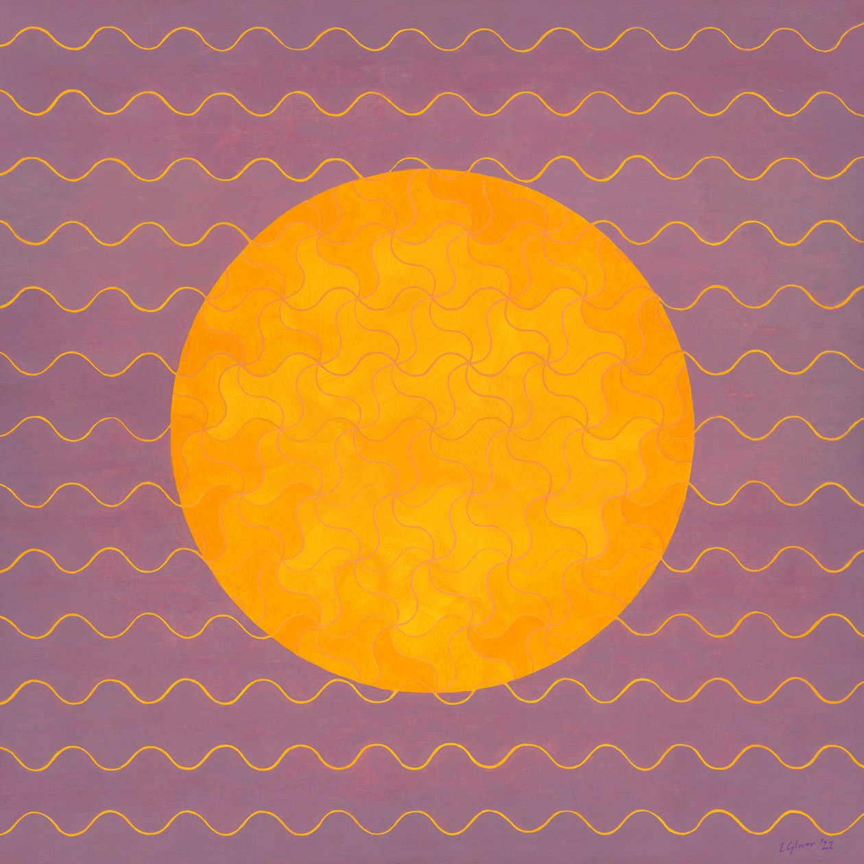 Summer Sunrise, 2022 (akryyli kankaalle) tekijältä Leigh Glover