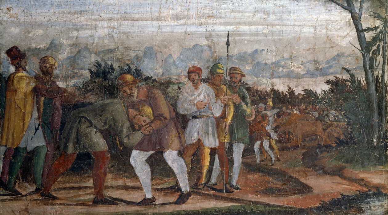 Kohtaus tuhlaajapojan elämästä, kirjoittaja Lelio Orsi (1511-1587), Rocca di Novellara, Emilia-Romagna, Italia tekijältä Lelio Orsi da Novellara