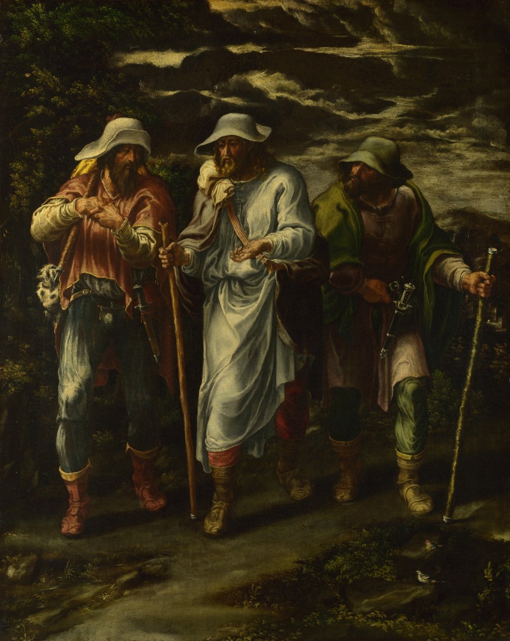 Kävely Emmaukseen, n. 1570 tekijältä Lelio Orsi da Novellara