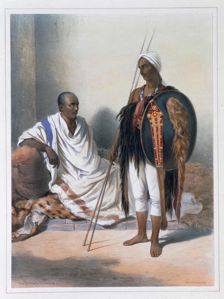 Abessinialainen pappi ja soturi, 1848 tekijältä Lemoine