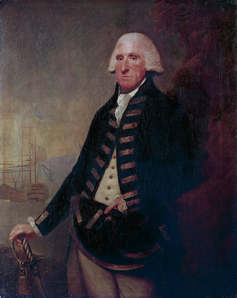 Muotokuva Sir Samuel Hoodista, varakreivi Hoodista (Butleigh tekijältä Lemuel Francis Abbott