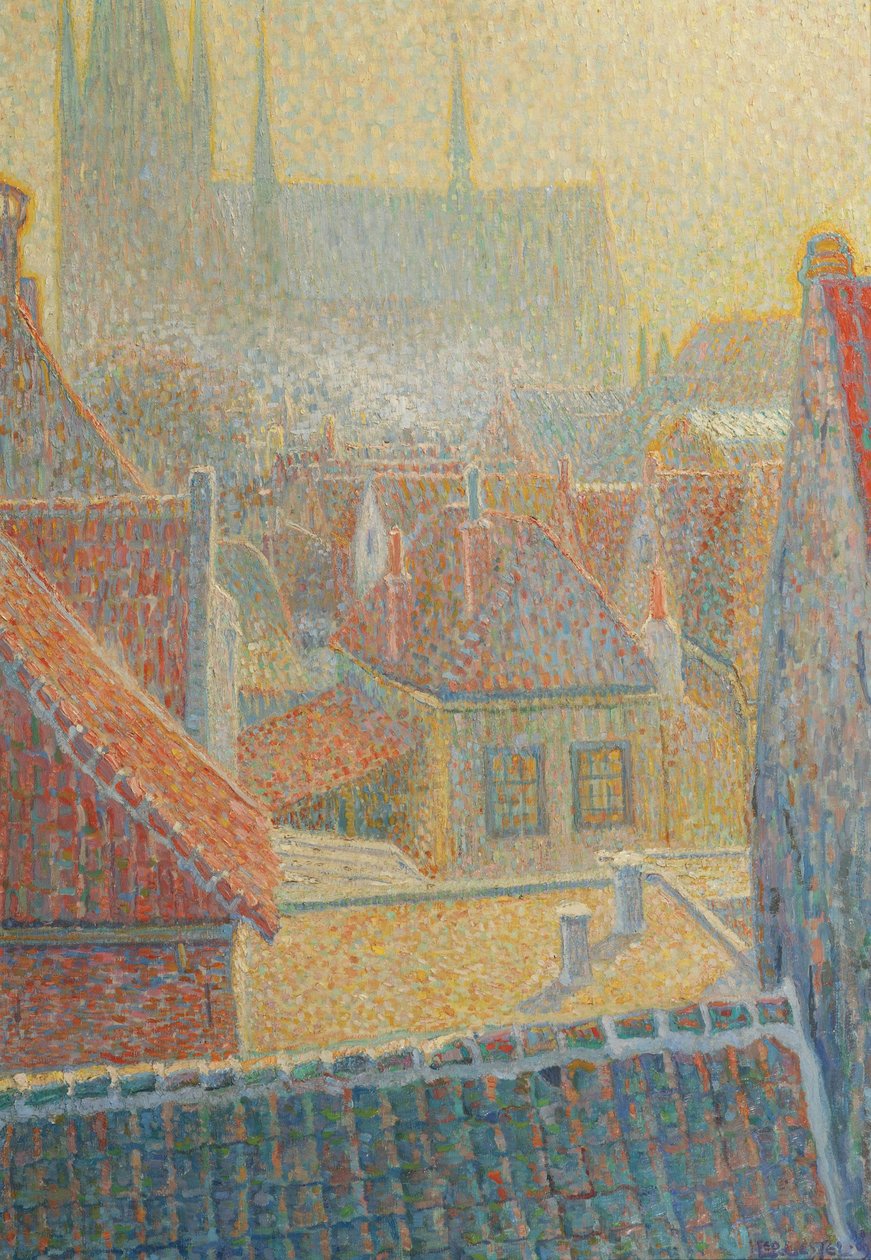 näkymä kohti Woerdenin kirkkoa tekijältä Leo Gestel
