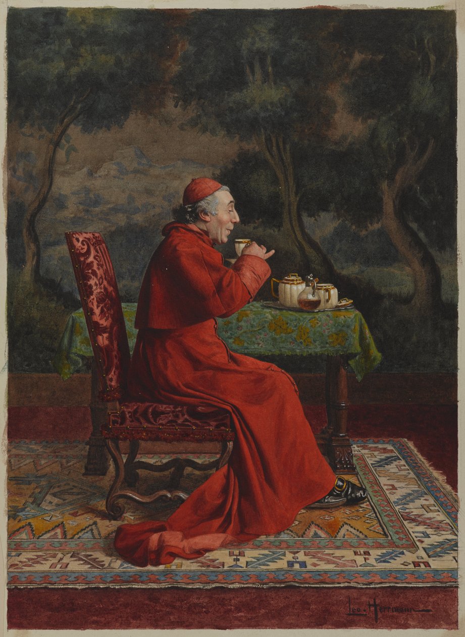 Cardinal ottaa teetä (wc paperilla) tekijältä Leo Hermann