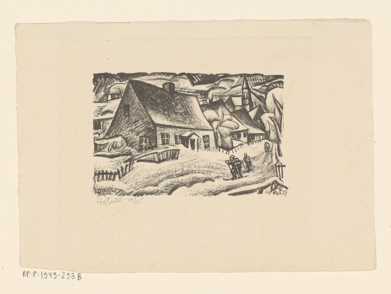 Altenberg (Ertsgebergte) (alkuperäinen nimi esineessä) tekijältä Leo Gestel (signed by artist)
